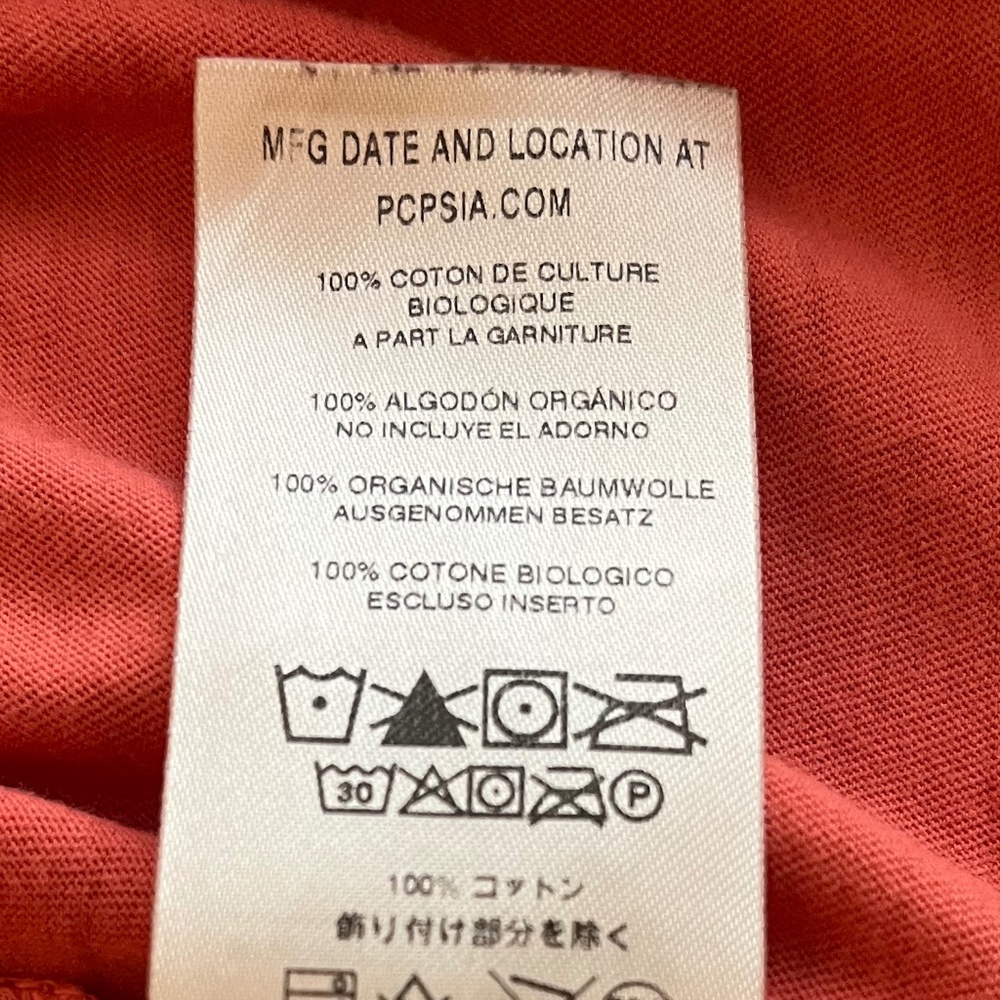 Patagonia MENS Fitz Roy Organic Cotton Coral Tee Size L - Picture 6 of 7
